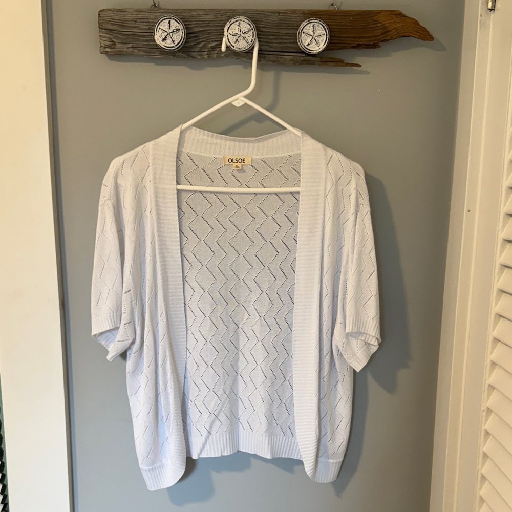 Women’s Short Sleeve Sweater Jacket XL